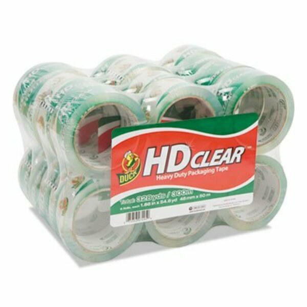 Shurtech Brands Duck, HEAVY-DUTY CARTON PACKAGING TAPE, 3in CORE, 1.88in X 55 YDS, CLEAR, 24PK 393730